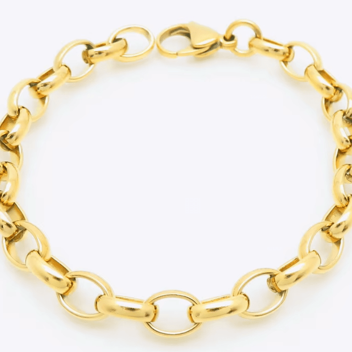 Hidden Casual Charm Stainless Steel Splicing Chain Design (Free) Gold/5740 / Adjustable Size Unique Leather Bracelets